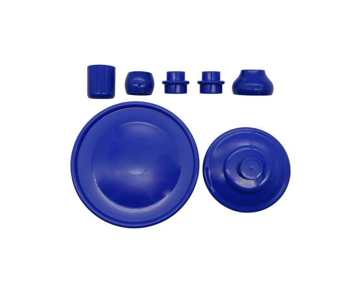BANDEJA PLASTICA C/ BASE (23X19CM) AZUL