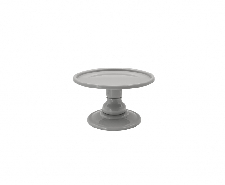 BANDEJA PLASTICA C/ BASE (23X19CM) GRIS