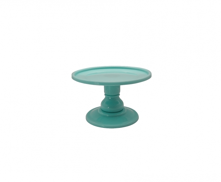 BANDEJA PLASTICA C/ BASE (23X19CM) TIFFANY CLARO