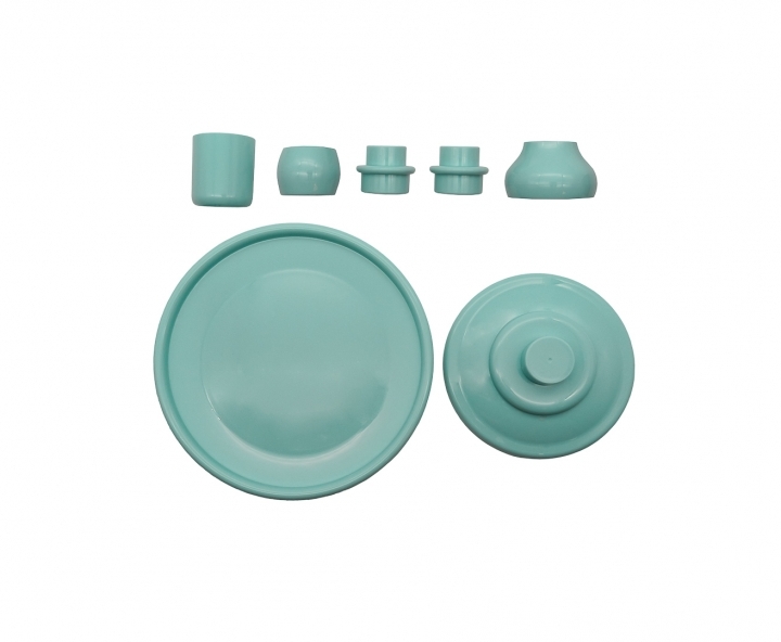 BANDEJA PLASTICA C/ BASE (23X19CM) TIFFANY CLARO