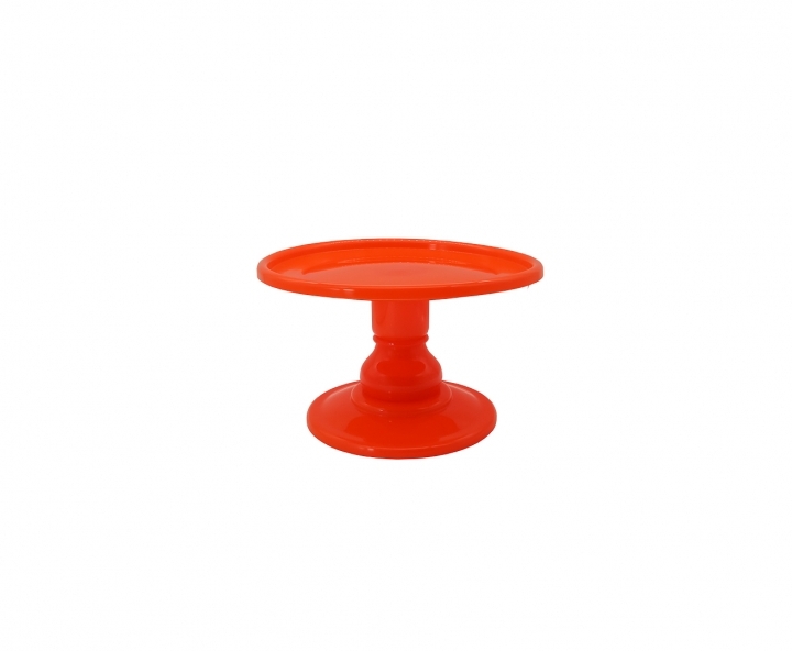 BANDEJA PLASTICA C/ BASE (23X19CM) NARANJA