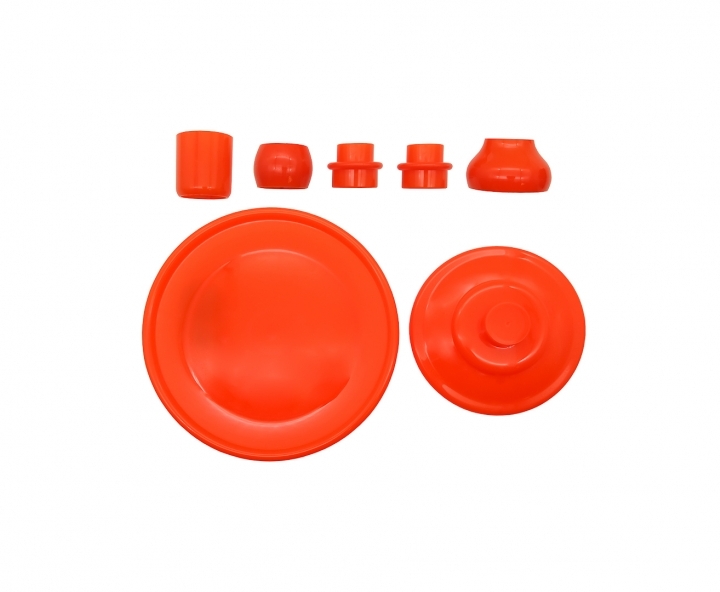 BANDEJA PLASTICA C/ BASE (23X19CM) NARANJA