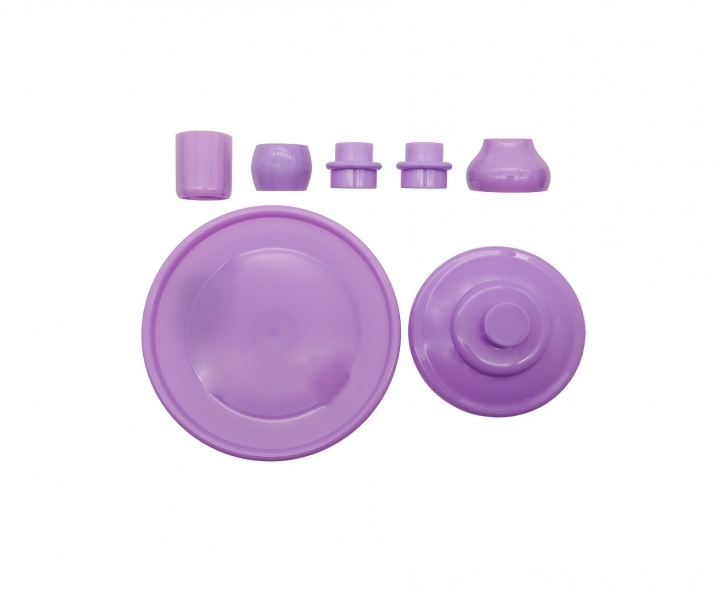 BANDEJA PLASTICA C/ BASE (23X19CM) PURPURA