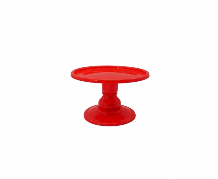 BANDEJA PLASTICA C/ BASE (23X19CM) ROJO