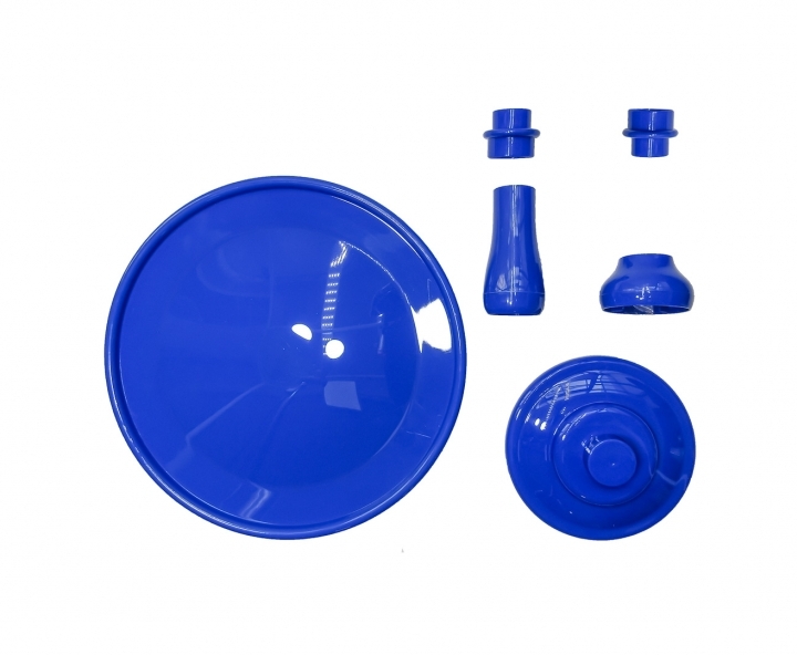 BANDEJA PLASTICA C/ BASE (30X21CM) AZUL