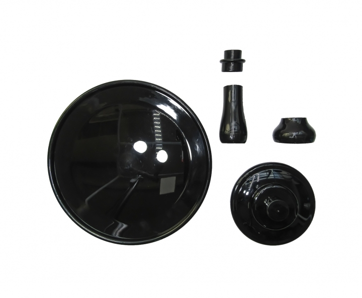 BANDEJA PLASTICA C/ BASE (30X21CM) NEGRO