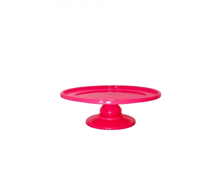 BANDEJA PLASTICA C/ BASE (30X21CM) FUCSIA