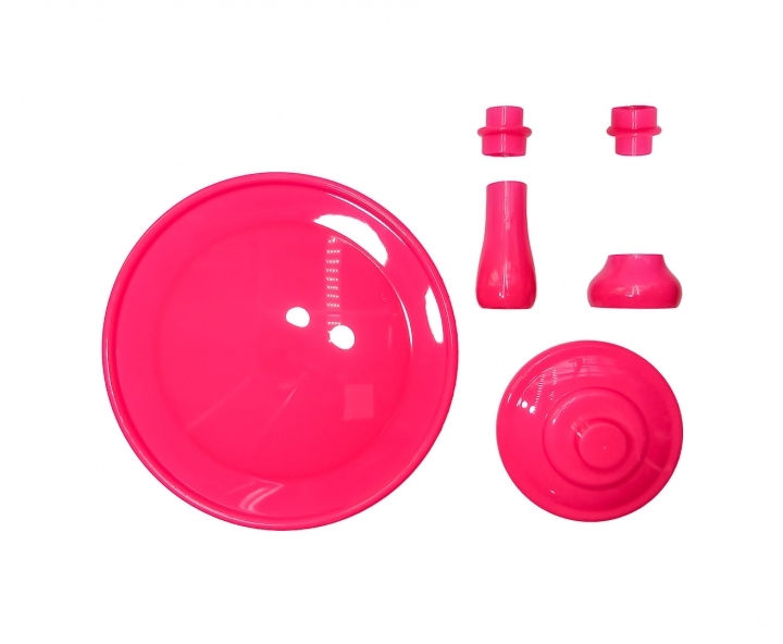 BANDEJA PLASTICA C/ BASE (30X21CM) FUCSIA