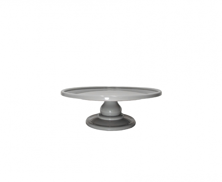 BANDEJA PLASTICA C/ BASE (30X21CM) GRIS