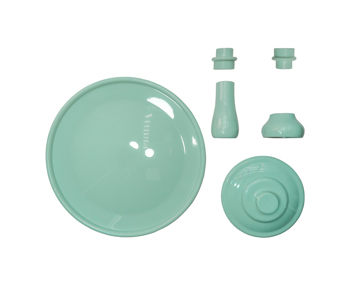 BANDEJA PLASTICA C/ BASE (30X21CM) TIFFANY CLARO