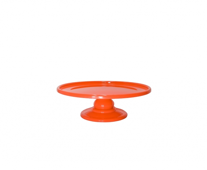 BANDEJA PLASTICA C/ BASE (30X21CM) NARANJA