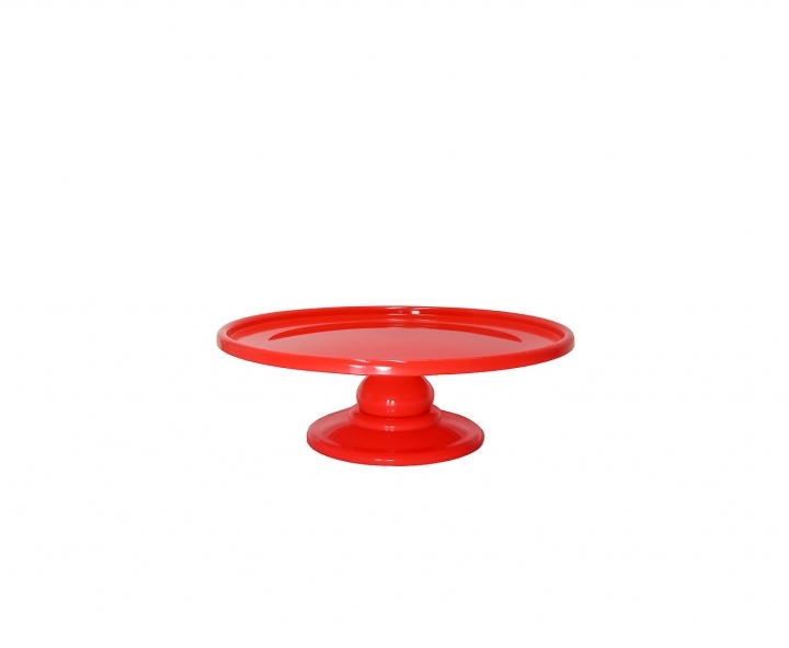 BANDEJA PLASTICA C/ BASE (30X21CM) ROJO