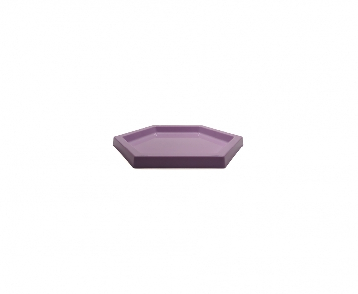 BANDEJA PLASTICA HEXAGONO (22X2CM) PURPURA CLARO