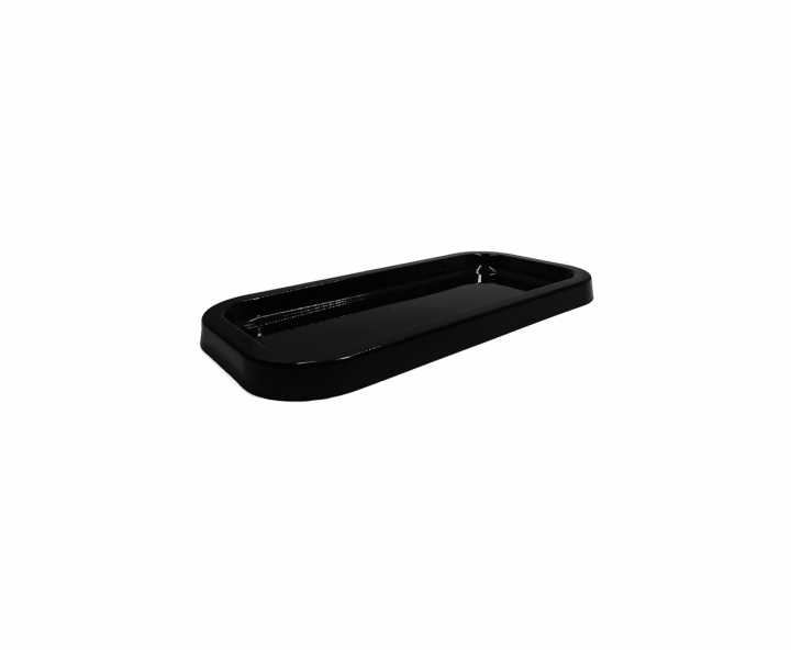 BANDEJA PLASTICA RECTANGULO (30X14X2) NEGRO