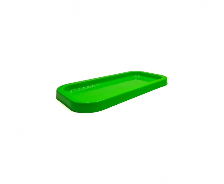 BANDEJA PLASTICA RECTANGULO (30X14X2) VERDE LIMON