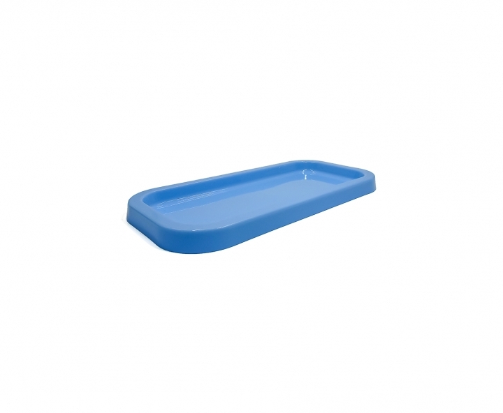BANDEJA PLASTICA RECTANGULO (30X14X2) CELESTE