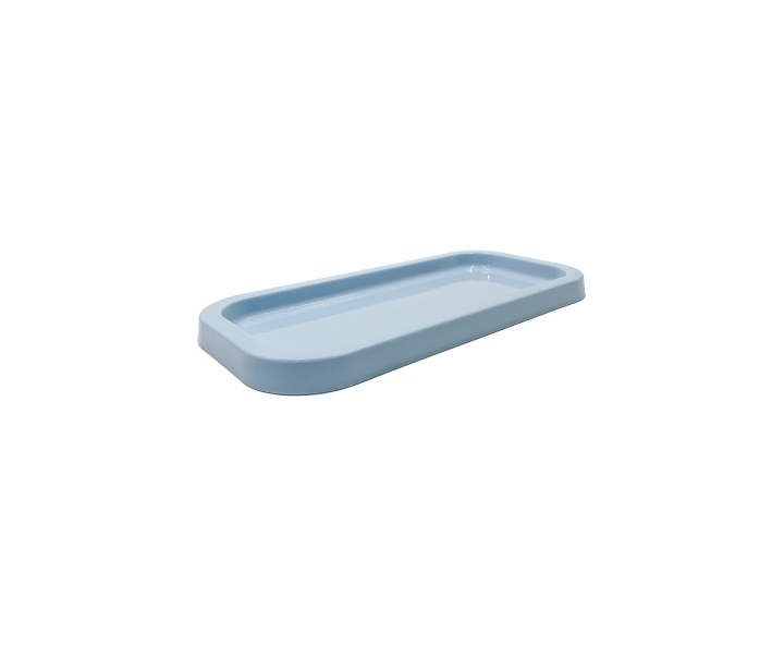 BANDEJA PLASTICA RECTANGULO (30X14X2) CELESTE CLARO
