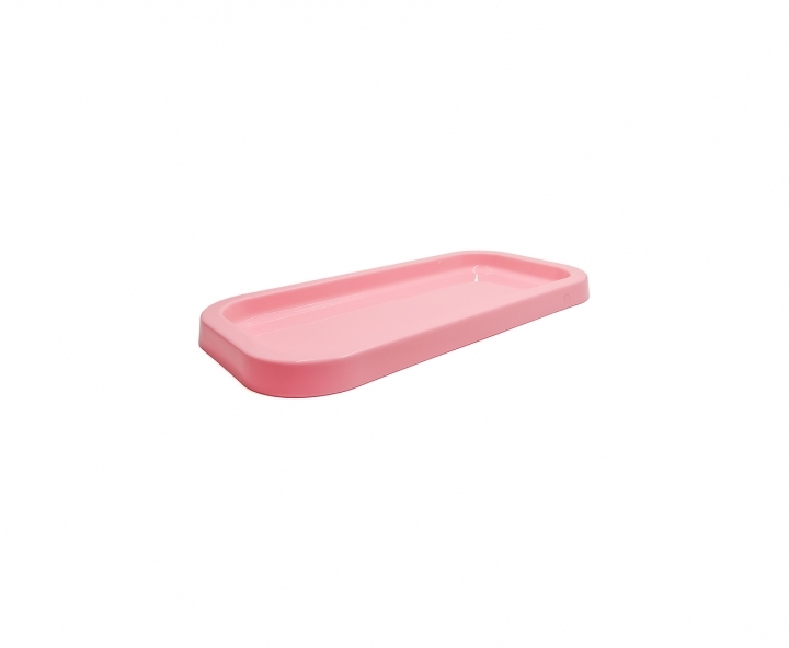 BANDEJA PLASTICA RECTANGULO (30X14X2) ROSADO CLARO
