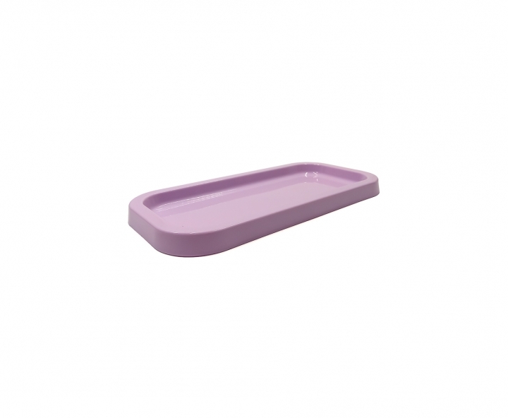 BANDEJA PLASTICA RECTANGULO (30X14X2) PURPURA CLARO