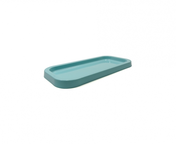 BANDEJA PLASTICA RECTANGULO (30X14X2) TIFFANY CLARO