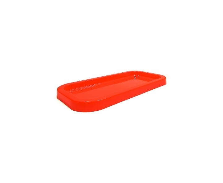 BANDEJA PLASTICA RECTANGULO (30X14X2) NARANJA