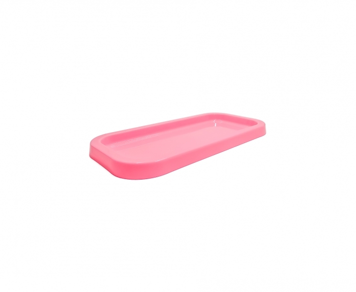 BANDEJA PLASTICA RECTANGULO (30X14X2) ROSADO