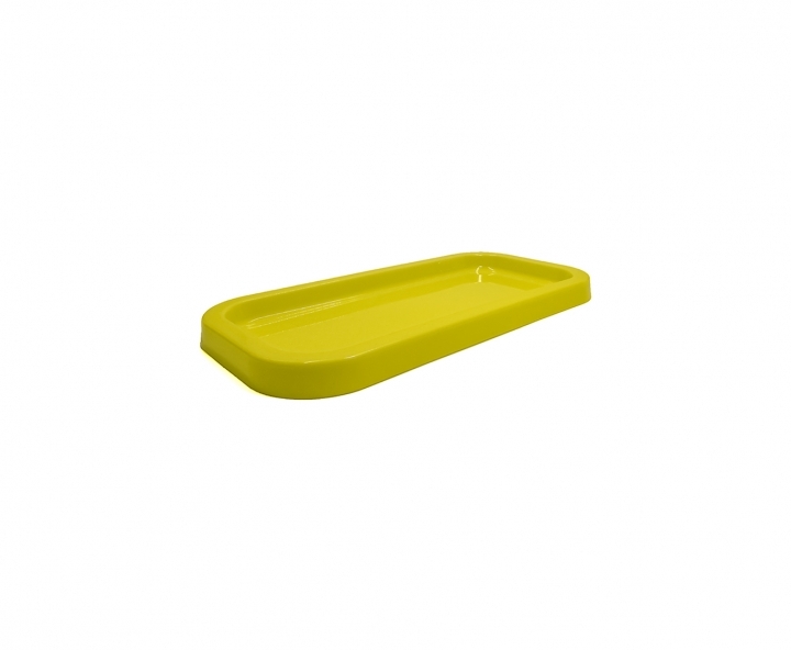 BANDEJA PLASTICA RECTANGULO (30X14X2) AMARILLO
