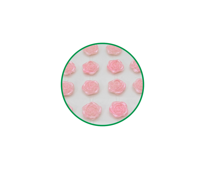 CALCOMANIA PIEDRAS FLORES ROSADO