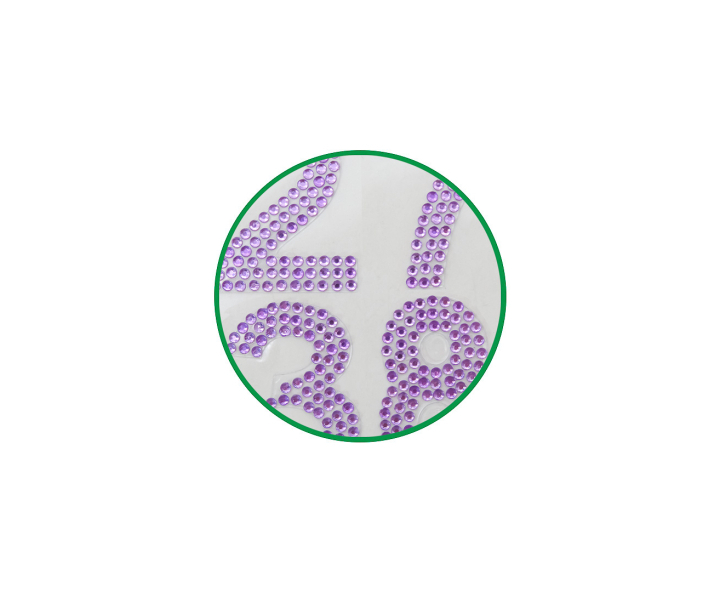 CALCOMANIA PIEDRAS NUMERO PURPURA