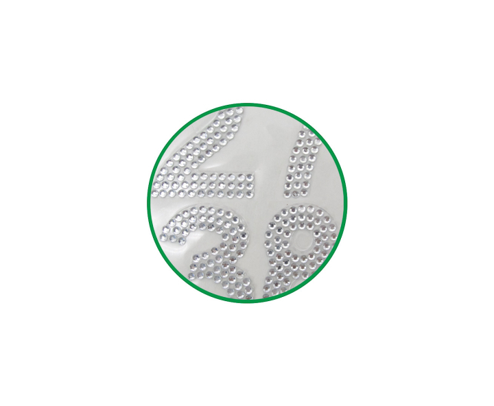 CALCOMANIA PIEDRAS NUMERO BLANCO