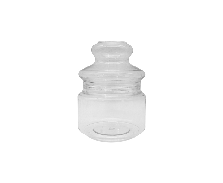 POTE PLASTICO (300ML) TRANSP.