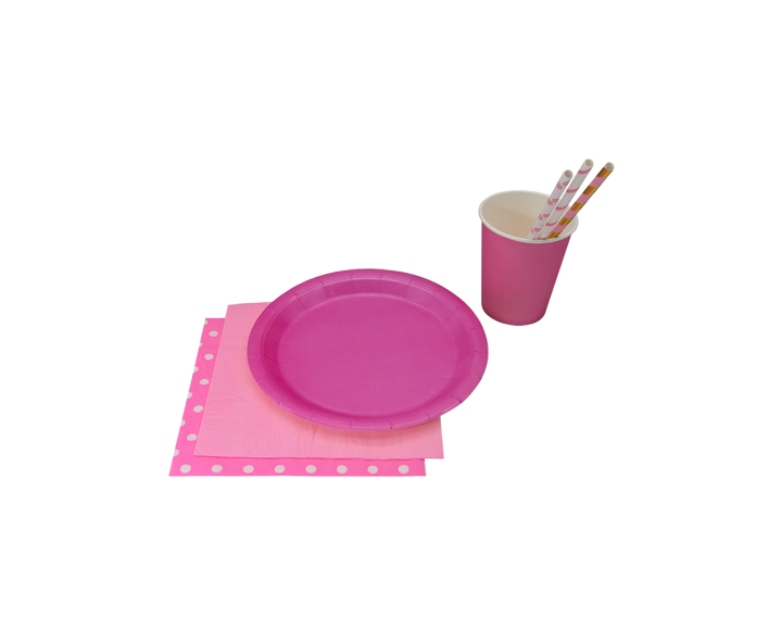 VASOS PAPEL 10P (200ML) FUCSIA