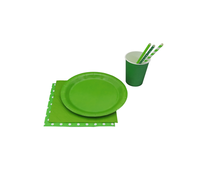 VASOS PAPEL 10P (200ML) VERDE