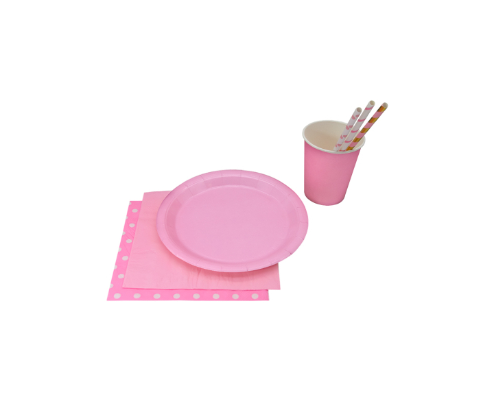 VASOS PAPEL 10P (200ML) ROSADO CLARO