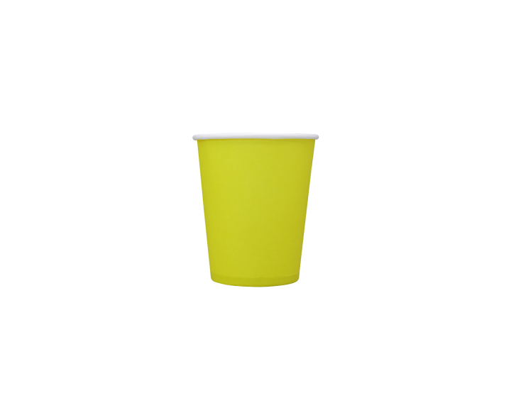 VASOS PAPEL 10P (200ML) AMARILLO
