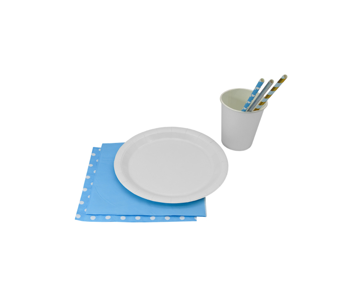 PLATOS PAPEL CIRCULAR 10P (18CM) BLANCO