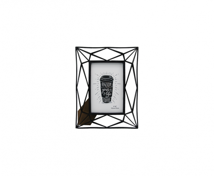 PORTA RETRATO PLASTICO CUADRADO (18X23X2) NEGRO