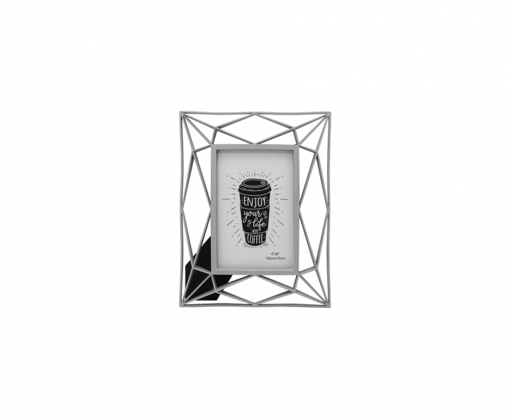 PORTA RETRATO PLASTICO CUADRADO (18X23X2) GRIS
