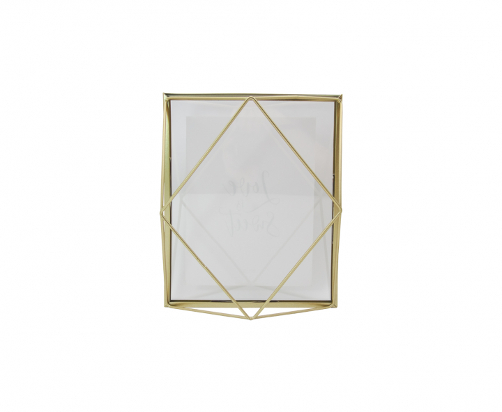 Caja cuadrada de cristal - Dorado - HOME