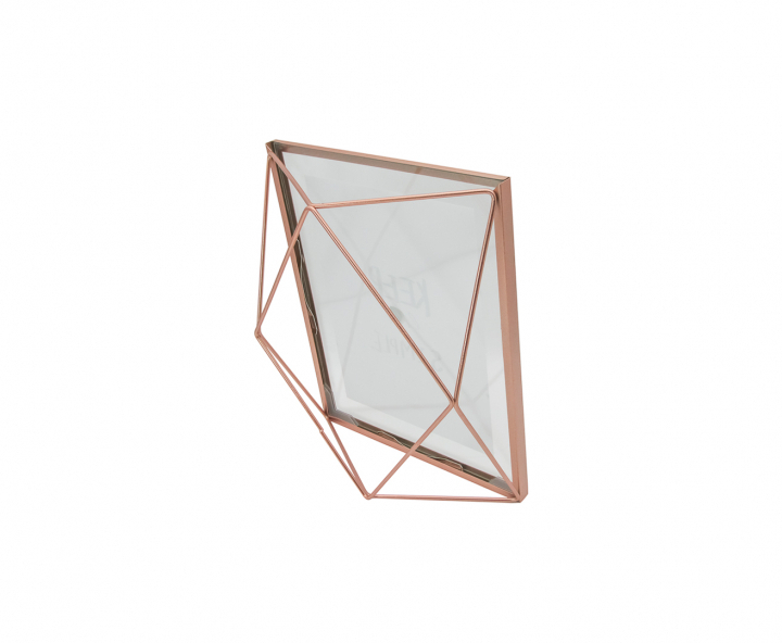 PORTA RETRATO METAL/VIDRIO (20X25X7CM) ROSA DORADO