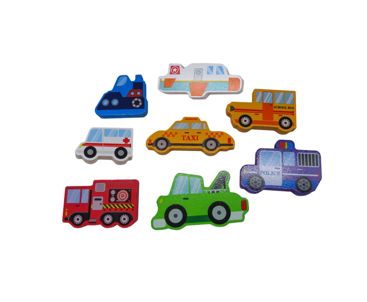 JUGUETE MADERA DIDACTICO VEHICULOS (14X1X16CM)