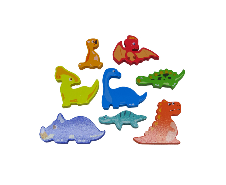 JUGUETE MADERA DIDACTICO DINOSAURIO (14X1X16CM)