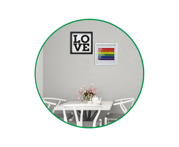 PORTA RETRATO CUADRADO “LOVE” (25X25X2) NEGRO