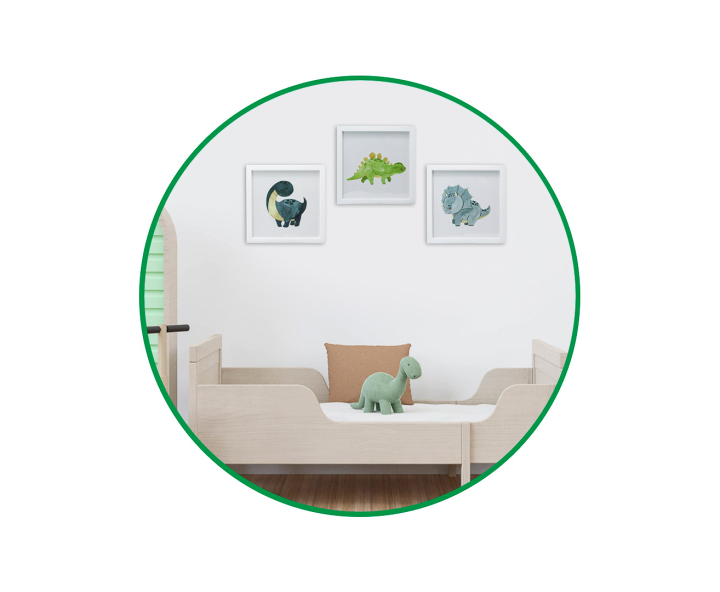 PORTA RETRATO CUADRADO TRICERATOPS (25X25X2) BLANCO