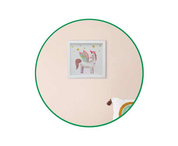 PORTA RETRATO CUADRADO UNICORNIO (25X25X2) BLANCO