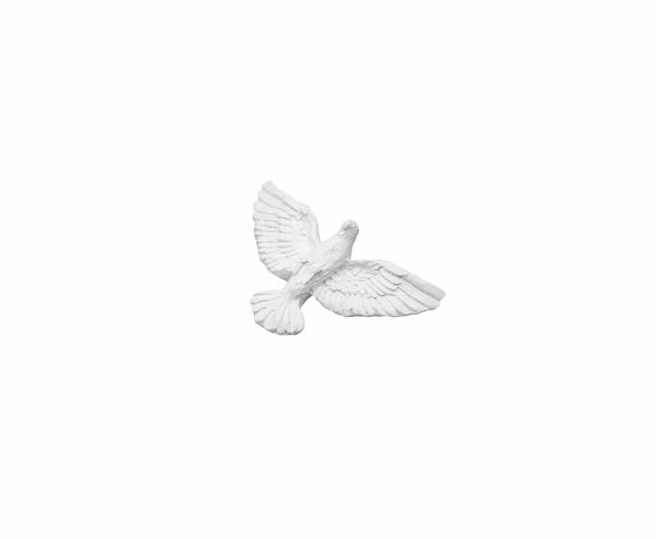 APLIQUE RESINA PALOMA 10P (5X3CM) BLANCO