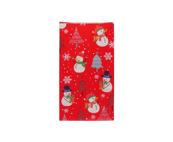 BOLSA PAPEL HOMBRE NIEVE 12P (13X24X8) ROJO