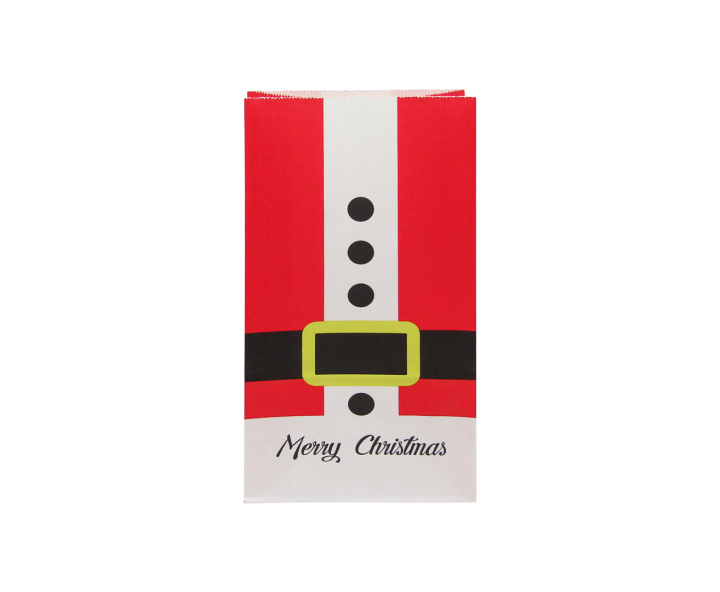 BOLSA PAPEL MERRY CHRISTMAS 12P (13X24X8) ROJO