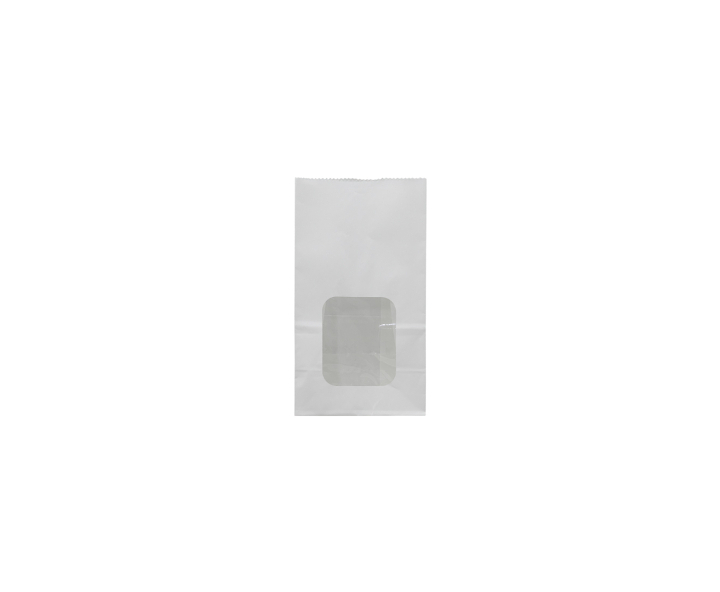 BOLSA PAPEL C/ VISOR 24P (9X15X6) BLANCO