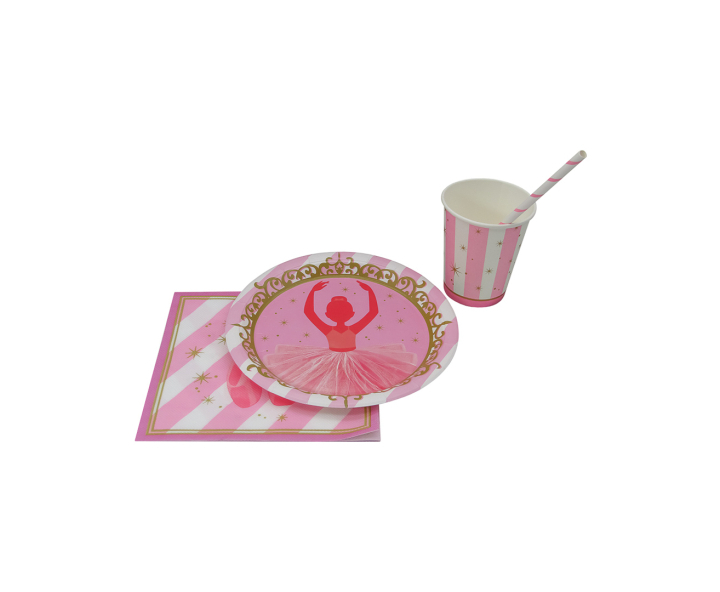 SERVILLETAS ZAPATILLA BALLET 20P (17CM) ROSADO